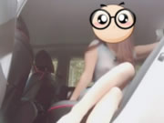 سيلفي الآسيوية فتاة في السيارة